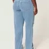 Curvy Low-Rise Ripped Medium Wash Relaxed Straight Jeans