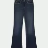 Curvy Mid-Rise Dark Wash Boot Jeans