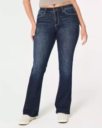Curvy Mid-Rise Dark Wash Boot Jeans
