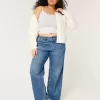 Curvy Mid-Rise Medium Wash Baggy Jeans