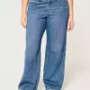 Curvy Mid-Rise Medium Wash Baggy Jeans