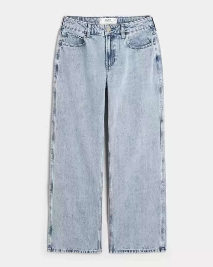 Curvy Mid-Rise Medium Wash Baggy Jeans