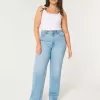 Curvy Ultra High-Rise Medium Wash Baggy Jeans