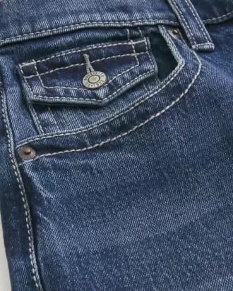 Dark Wash Baggy Bootcut Jeans