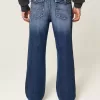 Dark Wash Baggy Bootcut Jeans