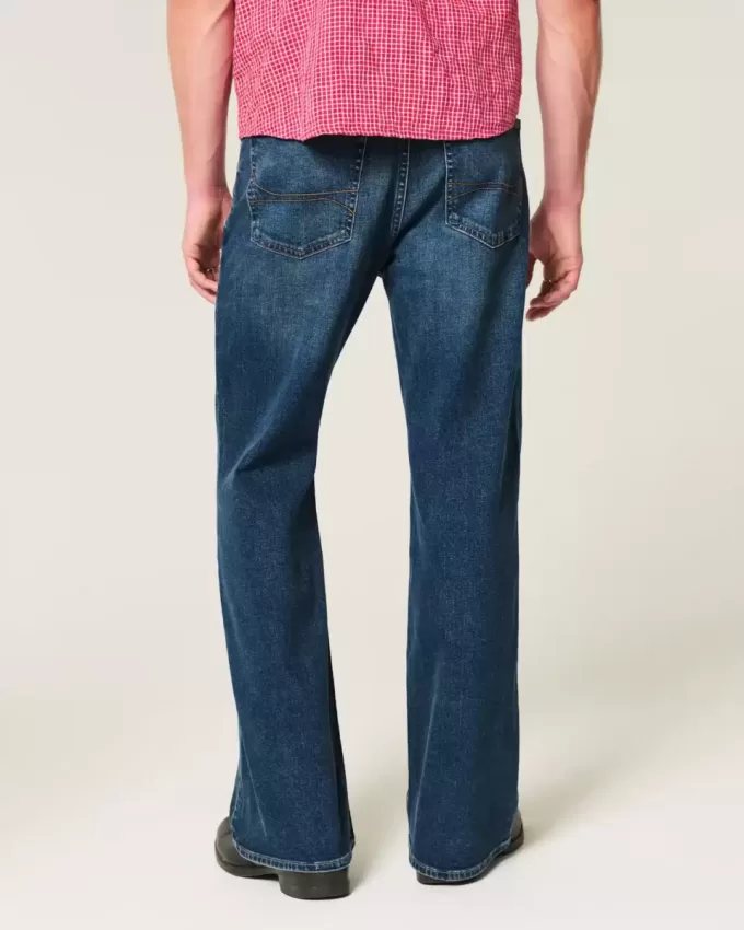 Dark Wash Relaxed Bootcut Jeans