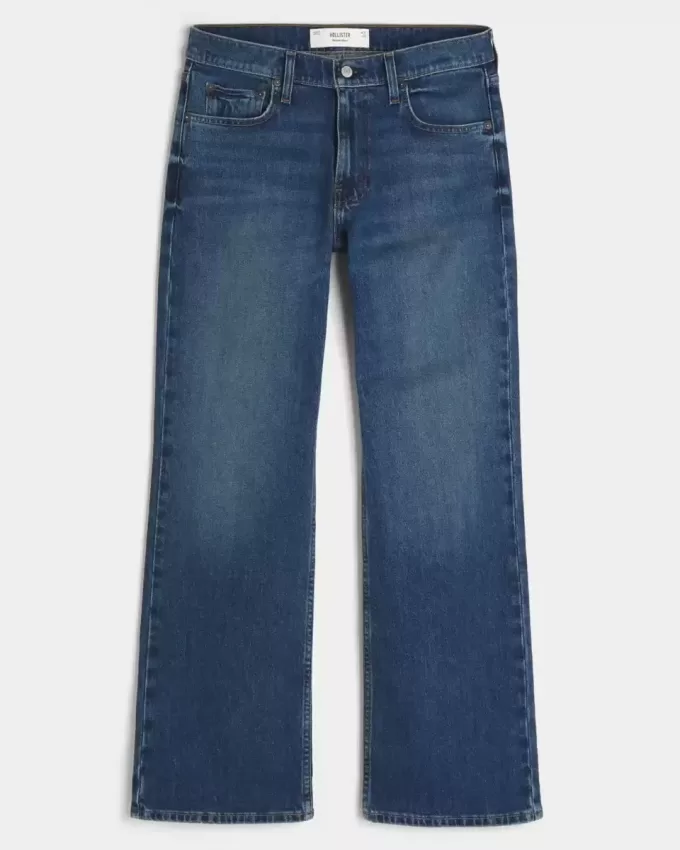 Dark Wash Relaxed Bootcut Jeans