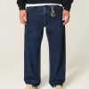 Dark Wash Skater Baggy Jeans