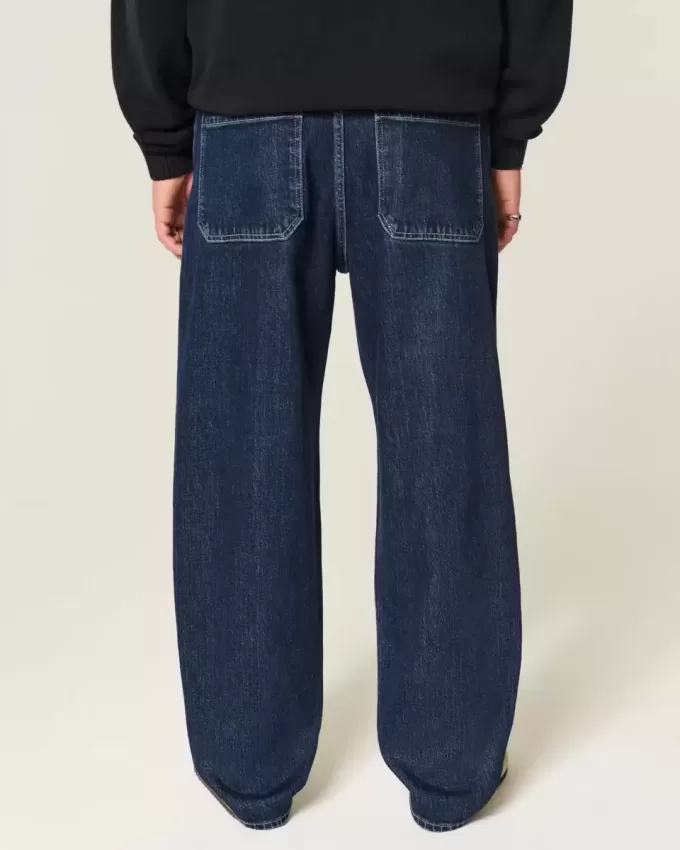 Dark Wash Skater Baggy Jeans