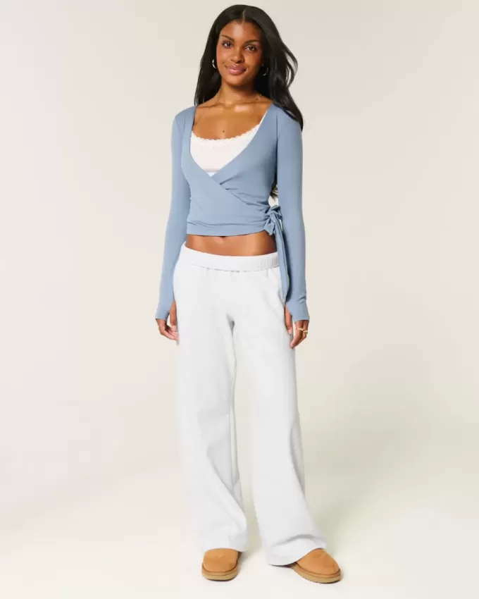 Deer Graphic Wide-Leg Sweatpants