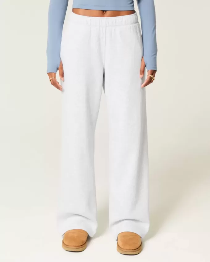 Deer Graphic Wide-Leg Sweatpants