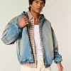 Denim Zip-Up Skater Jacket