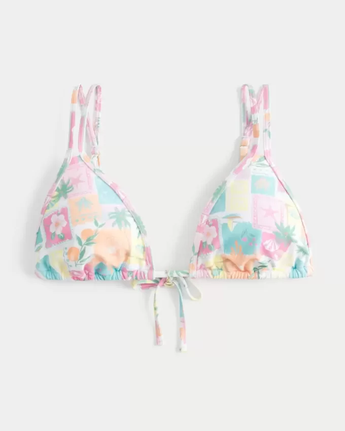 Double Strap Triangle Bikini Top