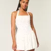 Drop-Waist Halter Mini Dress