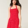 Drop-Waist Halter Mini Dress