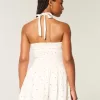 Drop-Waist Halter Mini Dress