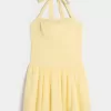 Drop Waist Halter Mini Dress Drop Waist Halter Mini Dress