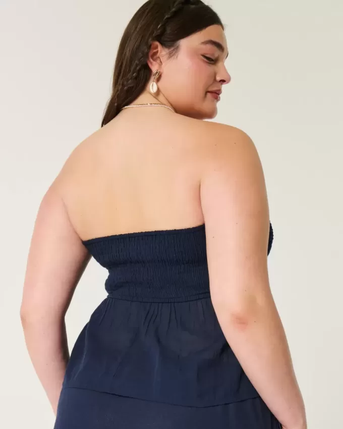 Easy Crochet-Style Fabric Mix Strapless Top