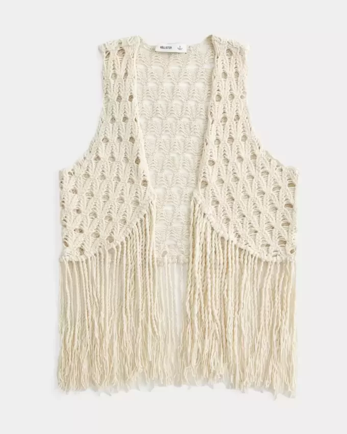 Easy Crochet-Style Fringe Vest