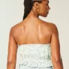 Easy Crop Strapless Lace Inset Tube Top