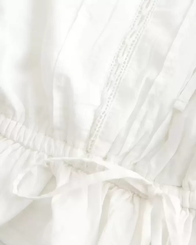 Easy Crop Strapless Lace Inset Tube Top