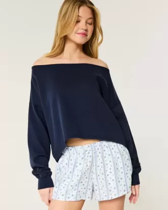 Easy Double Off-the-Shoulder Sweatshirt