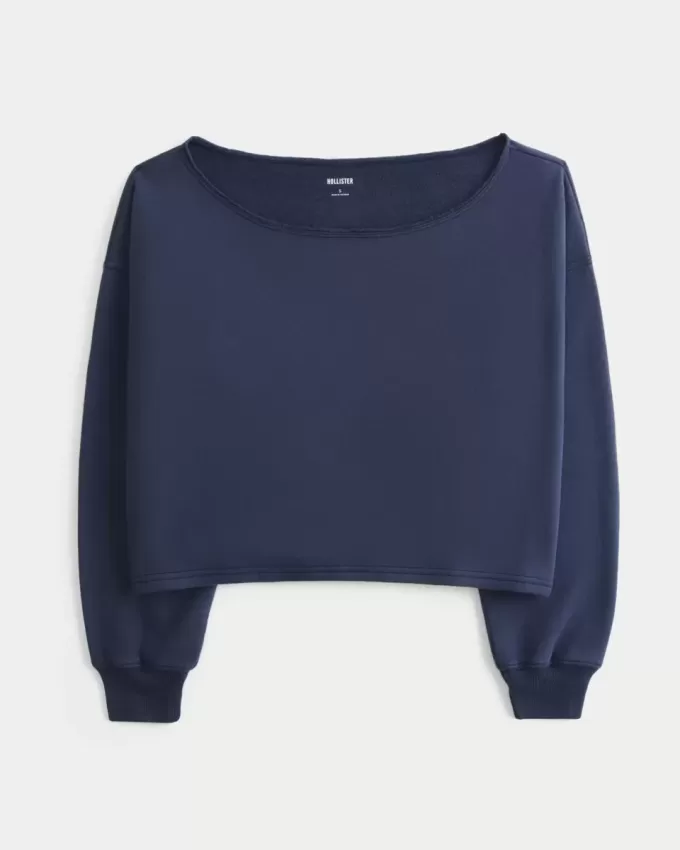 Easy Double Off-the-Shoulder Sweatshirt Easy Double Off-the-Shoulder Sweatshirt