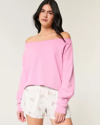 Easy Double Off-the-Shoulder Sweatshirt