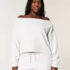 Easy Double Off-the-Shoulder Sweatshirt
