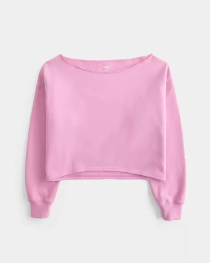Easy Double Off-the-Shoulder Sweatshirt