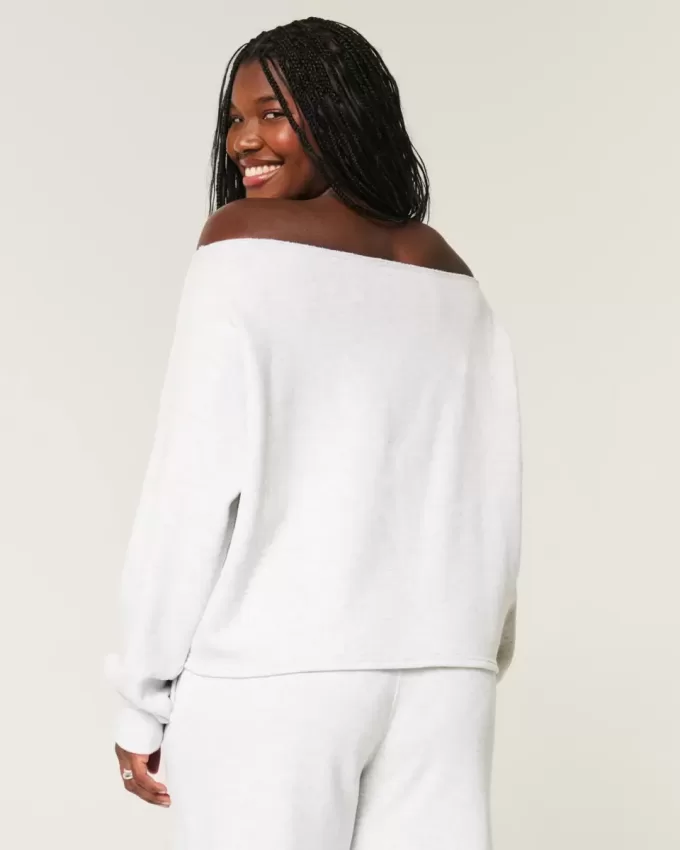 Easy Double Off-the-Shoulder Sweatshirt