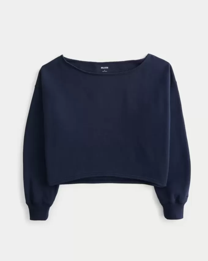 Easy Double Off-the-Shoulder Sweatshirt
