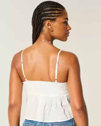 Easy Embroidered Shine Babydoll Top