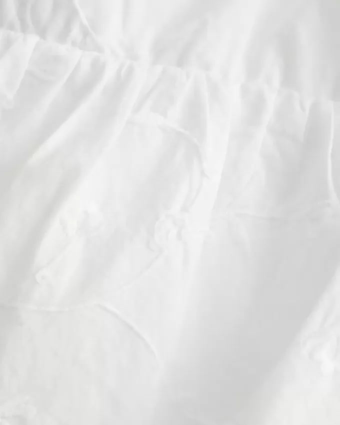 Easy Embroidered Shine Babydoll Top