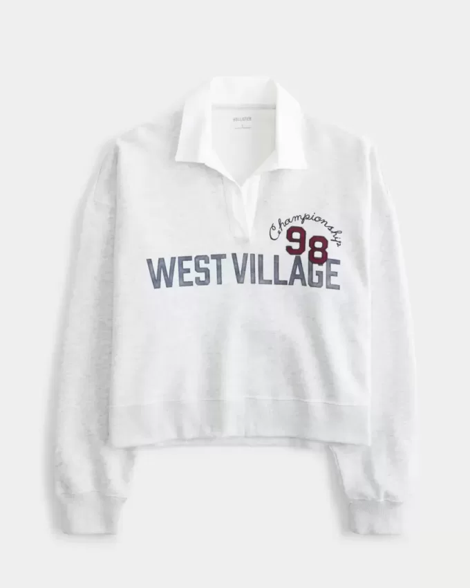 Easy Fleece West Village Graphic Rugby Polo