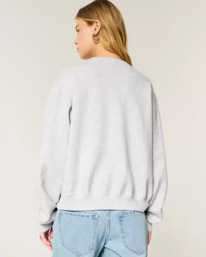 Easy Flower Graphic Crew Sweatshirt