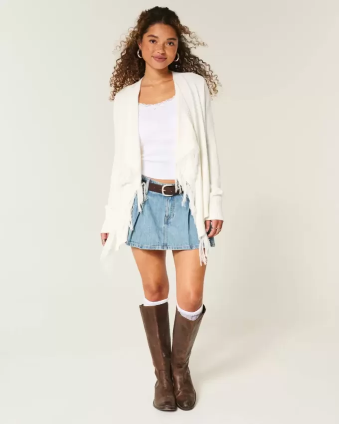 Easy Fringe No-Close Cardigan