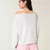 Easy Graphic Double Off-the-Shoulder Sweatshirt