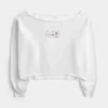 Easy Graphic Double Off-the-Shoulder Sweatshirt