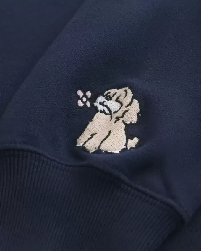 Easy Graphic Double Off-the-Shoulder Sweatshirt Easy Graphic Double Off-the-Shoulder Sweatshirt