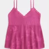 Easy Needlepoint-Style Halter Babydoll Cami