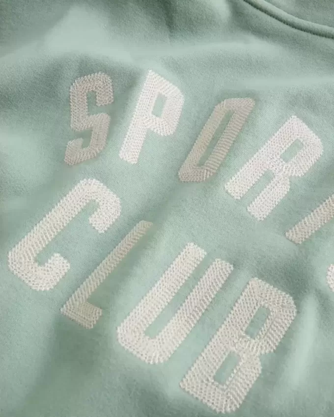 Easy New York Graphic Half-Zip Cutoff Sweatshirt