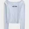 Easy New York Graphic Off-the-Shoulder Top Easy New York Graphic Off-the-Shoulder Top