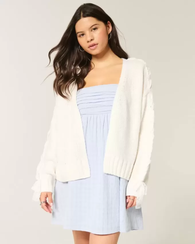Easy No-Close Lace Sleeve Cardigan