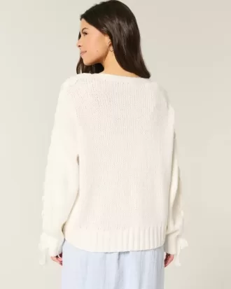 Easy No-Close Lace Sleeve Cardigan