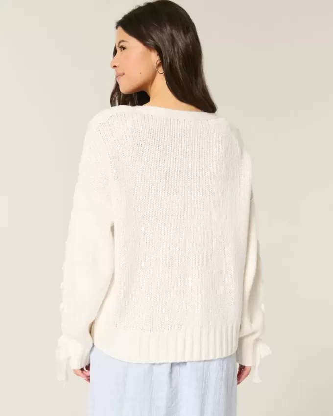 Easy No-Close Lace Sleeve Cardigan