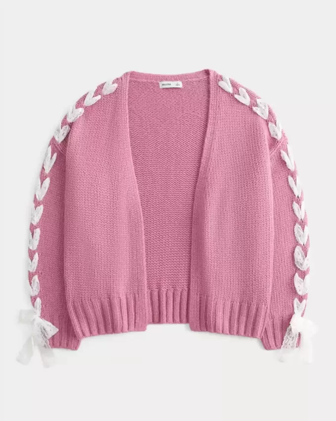 Easy No-Close Lace Sleeve Cardigan