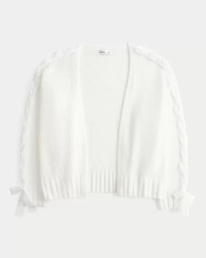 Easy No-Close Lace Sleeve Cardigan