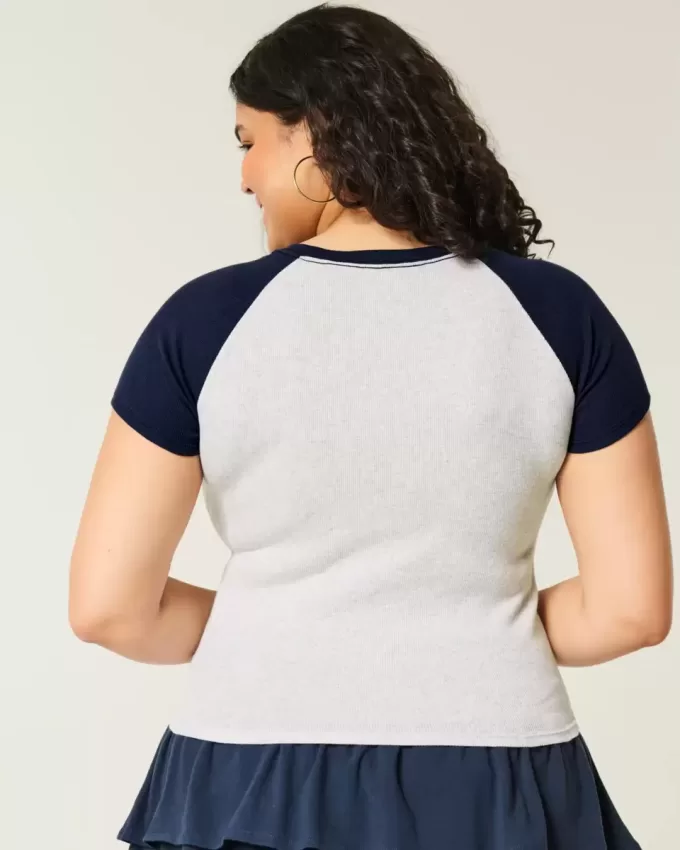 Easy Notch-Neck Sweet ‘n Sporty Graphic Baby Tee