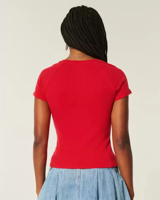 Easy Notch-Neck USA Graphic Baby Tee